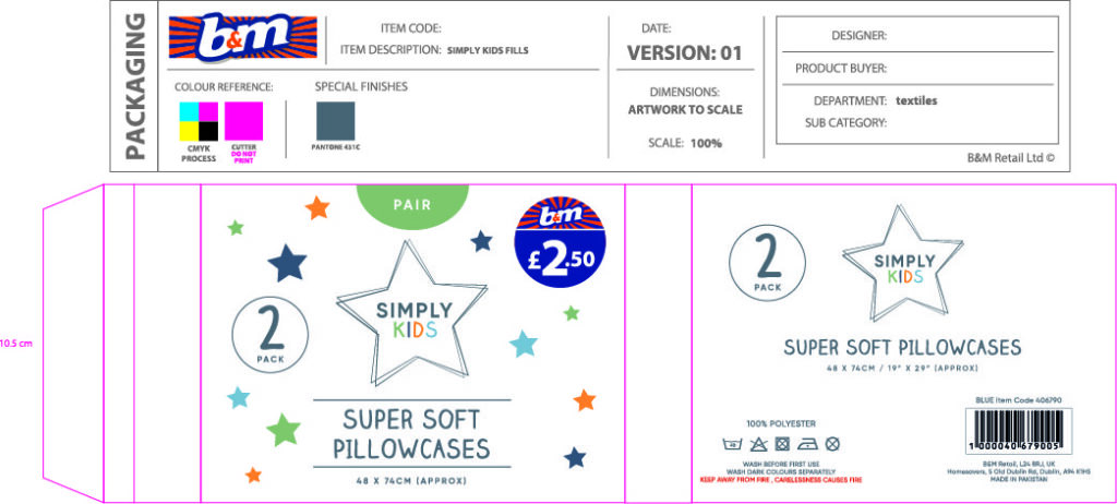 SIMPLY KIDS PILLOW CASE